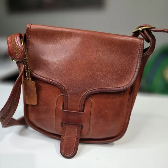 Vintage 1960-1970s Coach Courier Made In NYC Rust, Pre-Creed - Picture 1 of 15